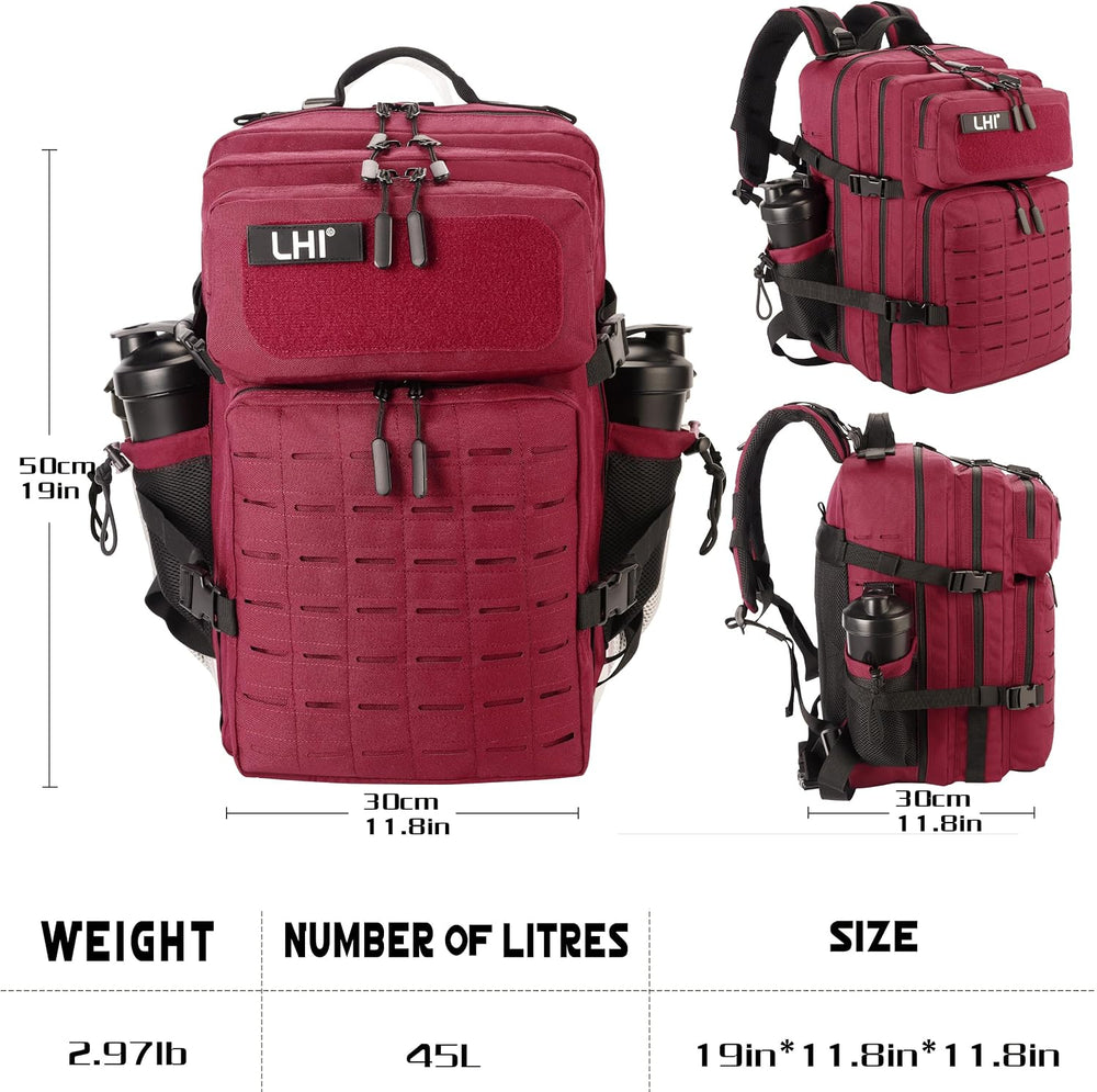 LHI Tactical Military Backpack for Men 25L/45L Large Molle Army Assault Pack ...
