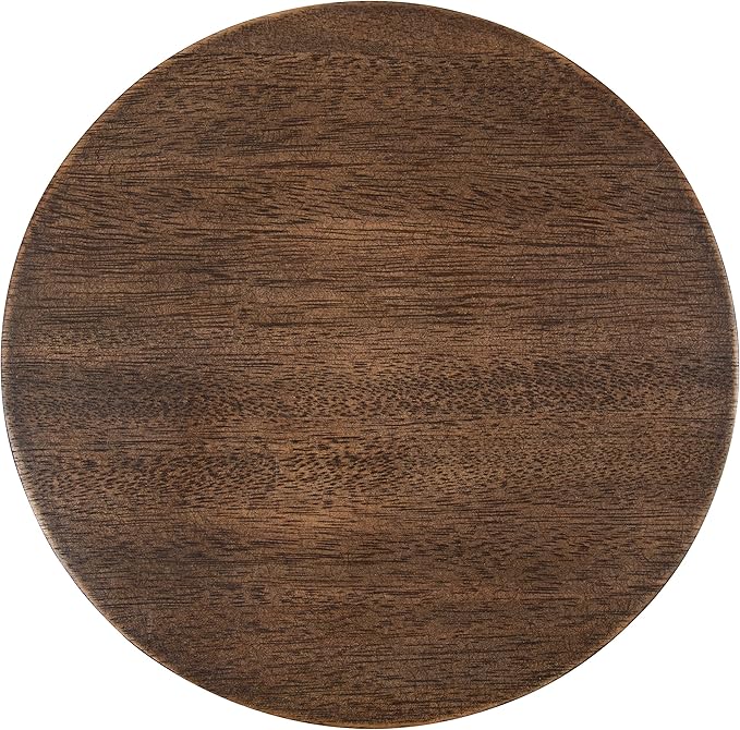 Kate and Laurel Wegner Traditional Wooden Round Drink Table, 8 x 23, Rich Bro...