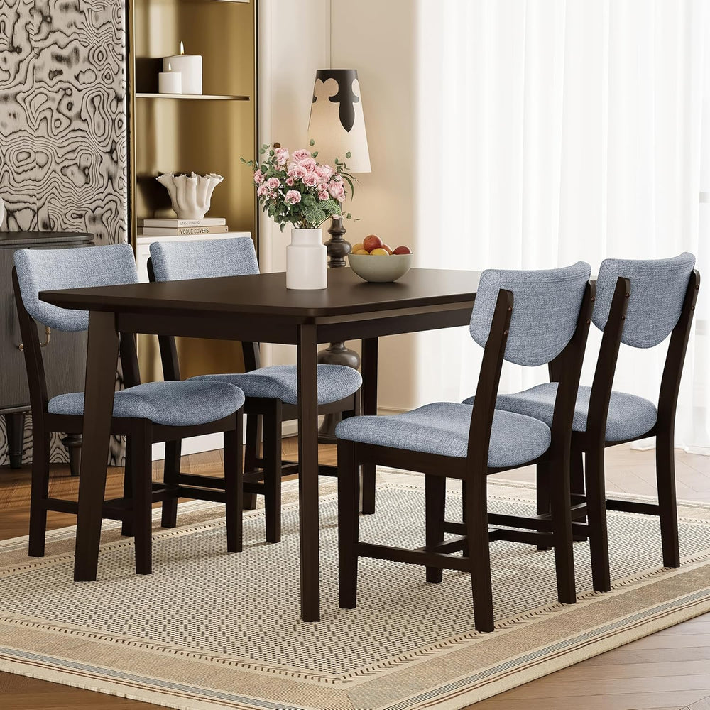 Merax Merax Farmhouse 47" Rectangular Dining Table, Solid Wood Kitchen T...