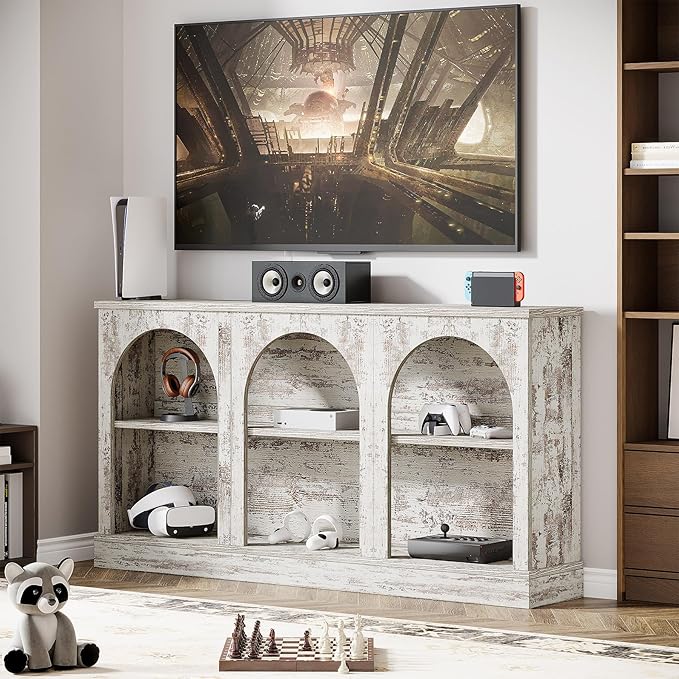 Tribesigns TV Media Consoles for Living Room, Farmhouse Entertainment Center ...
