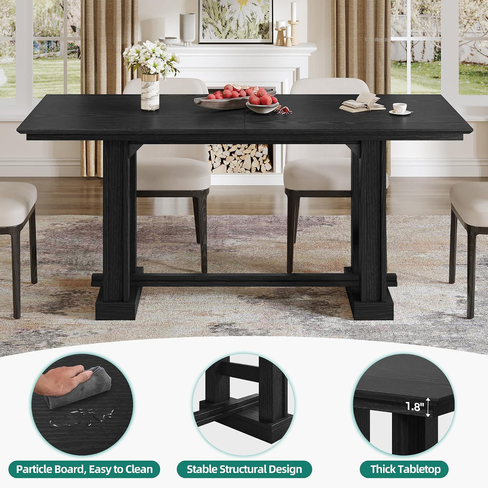YITAHOME 70" Dining Table for 6–10 People, Farmhouse Rectangular Kitchen...