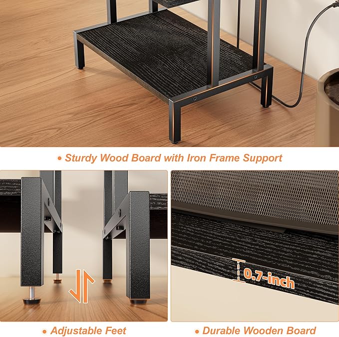 Aquzee Game Console Shelf, 4-Tier Video Gaming Consoles Stand with Outlet &am...