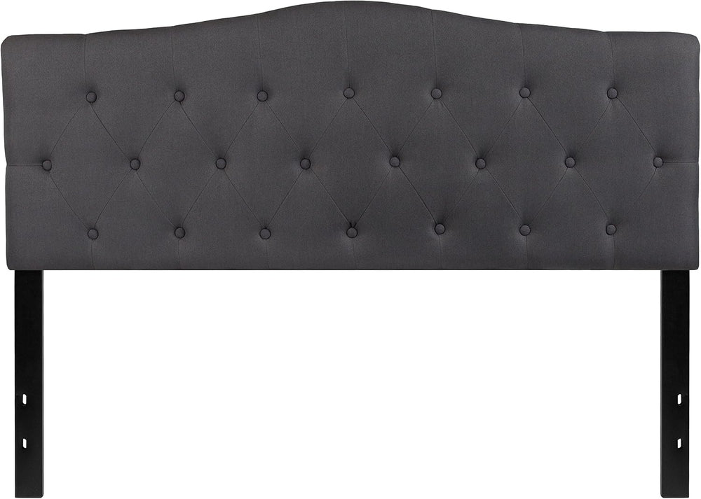 Flash Furniture Queen Tufted Fabric Headboard, Dark Gray