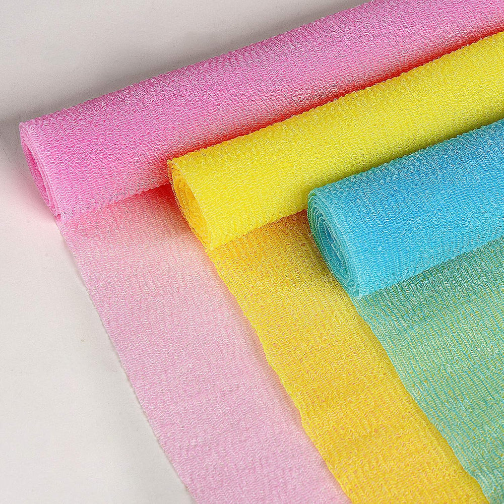 Exfoliating Washcloth 12 Pack, Peach Purple Pink
