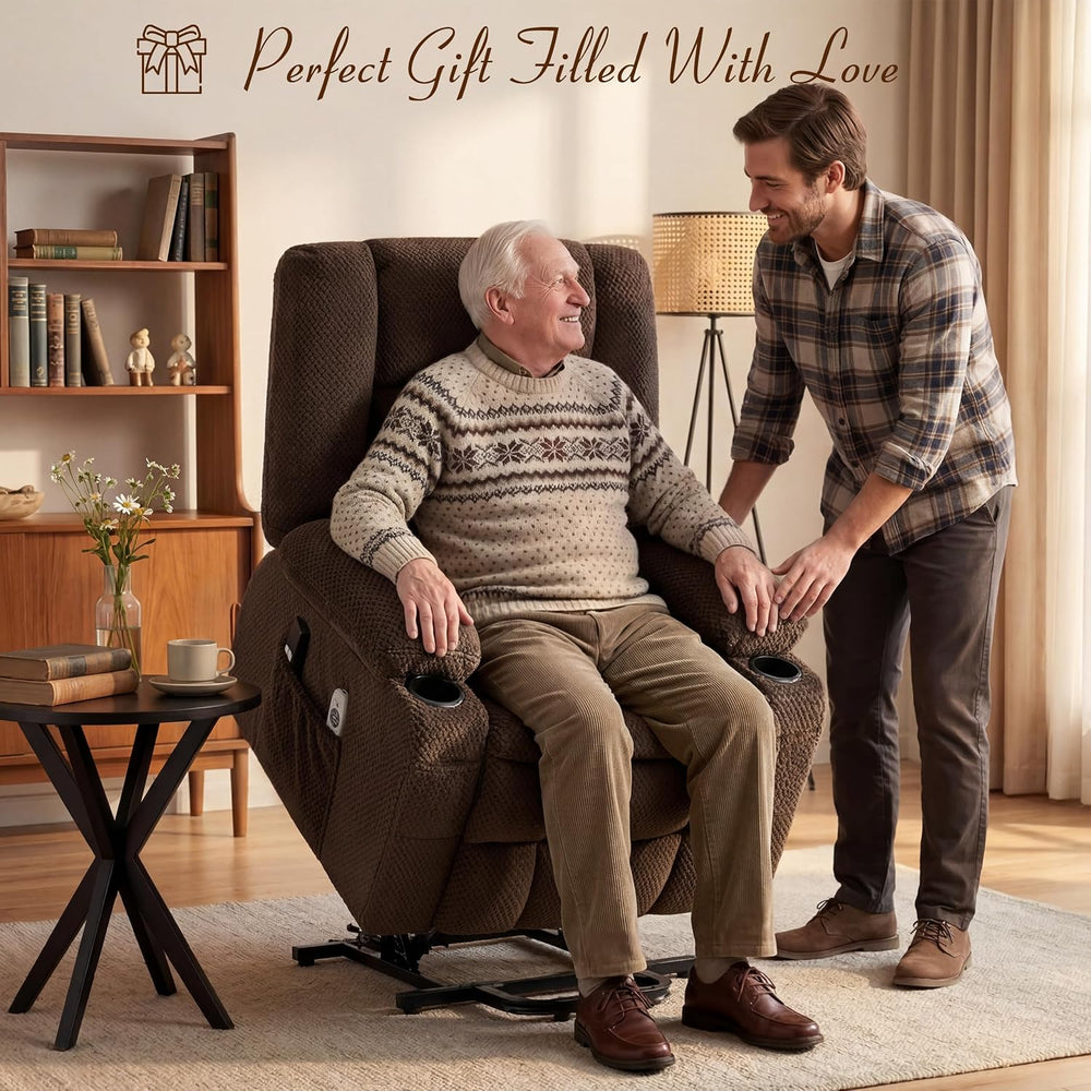 Power Lift Recliner Chair for Elderly, Electric Reclining Lift Chair with Mas...