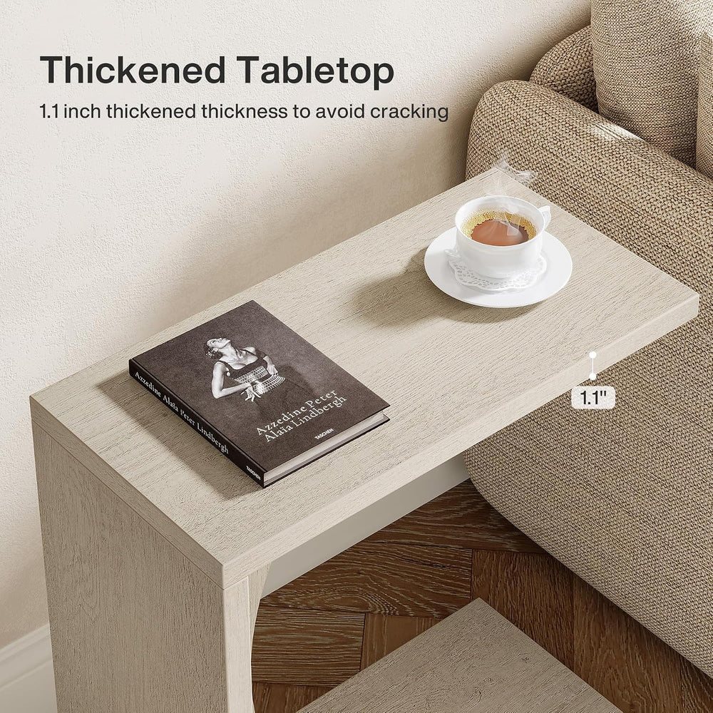 Tribesigns Set of 2 C-Shaped End Table for Couch