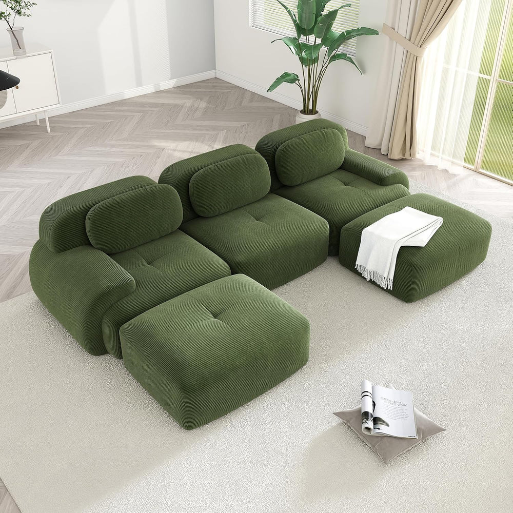 Modular Sectional Sofa Couch, U Shaped Sectional Couches for Living Room, Ove...