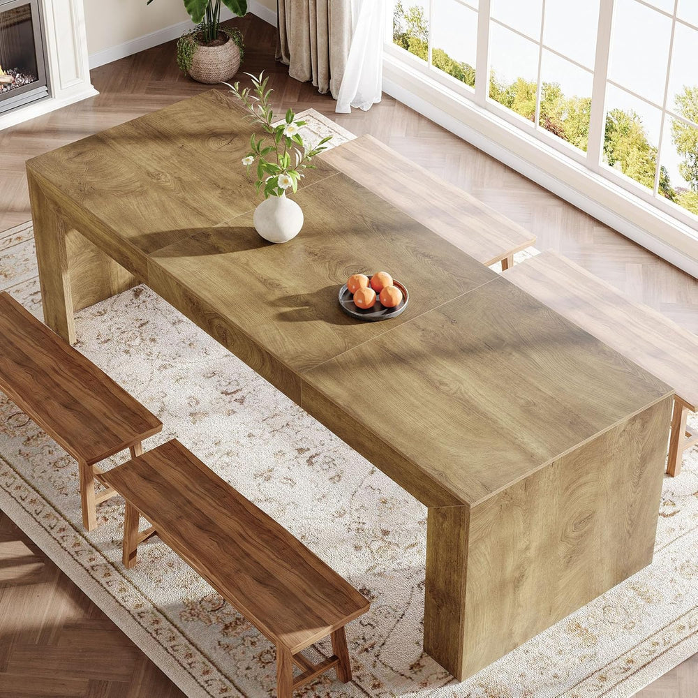 Tribesigns Extra Long Dining Table for 6-8 People, 78.7-Inch Rectangular Kitc...