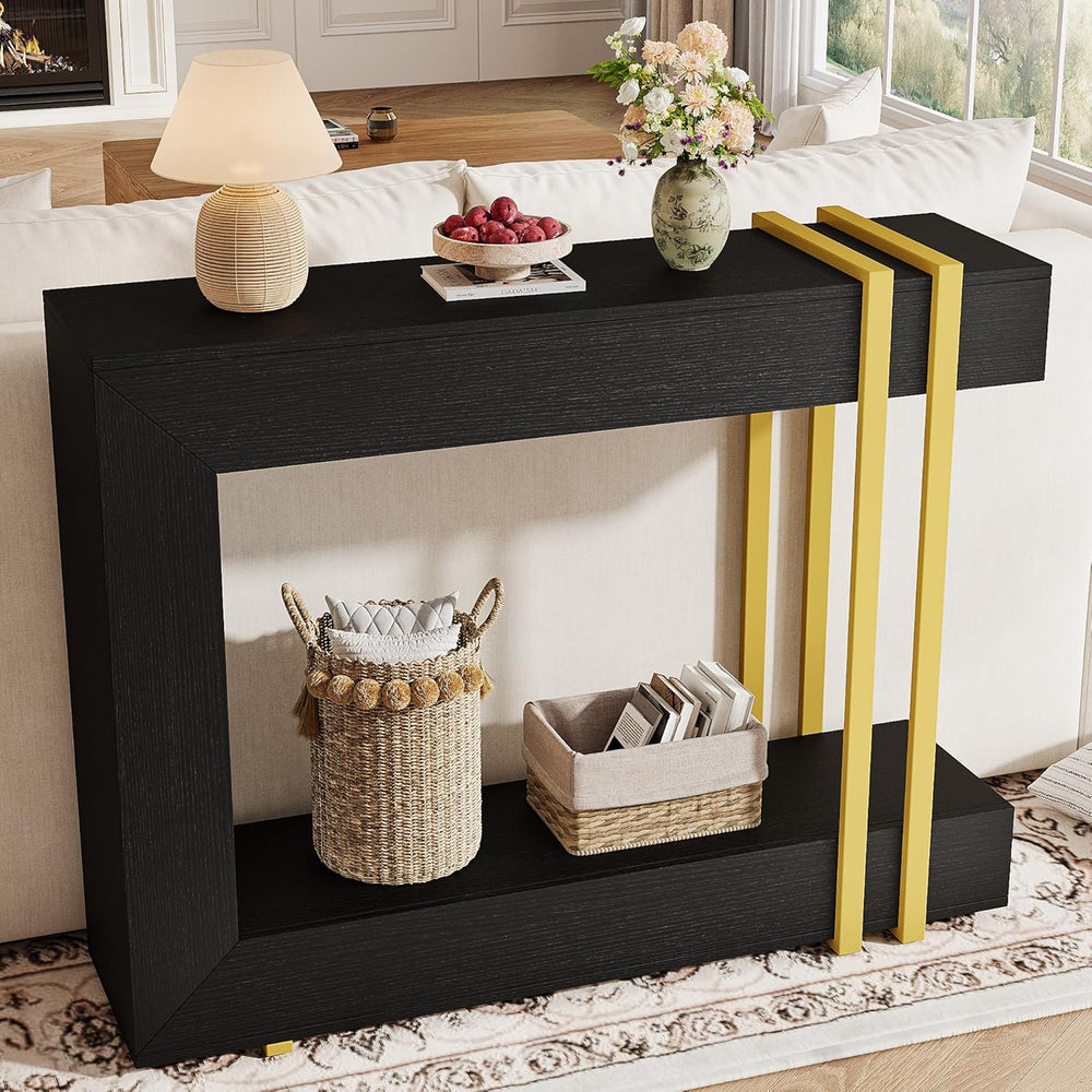 iPormis 42.5-Inch Console Table for Entryway, 2-Tier Sofa Table Behind Couch,...