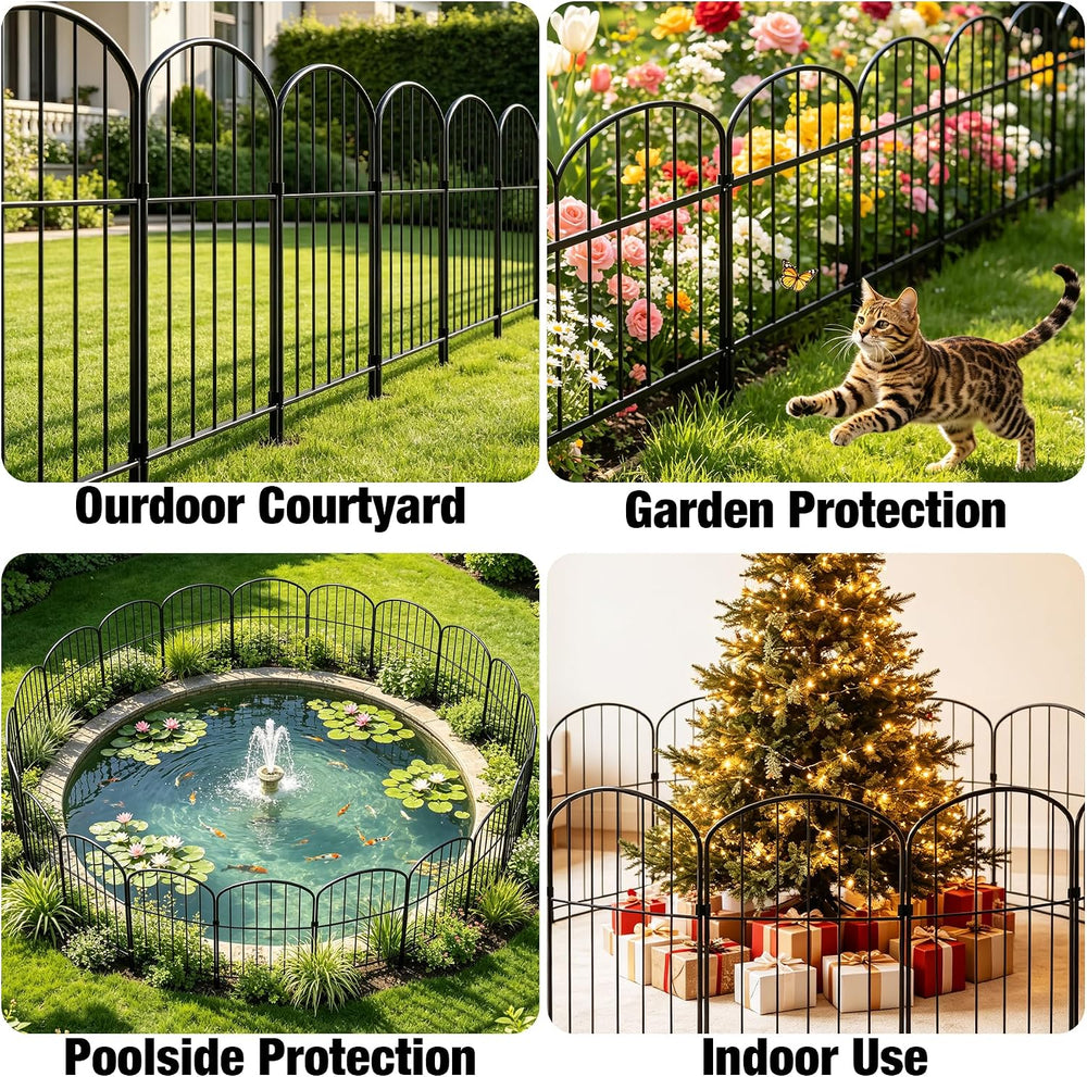 Decorative Garden Fence 24in (H) x 27.2ft (L), 26 Panels No Dig Garden Fencin...