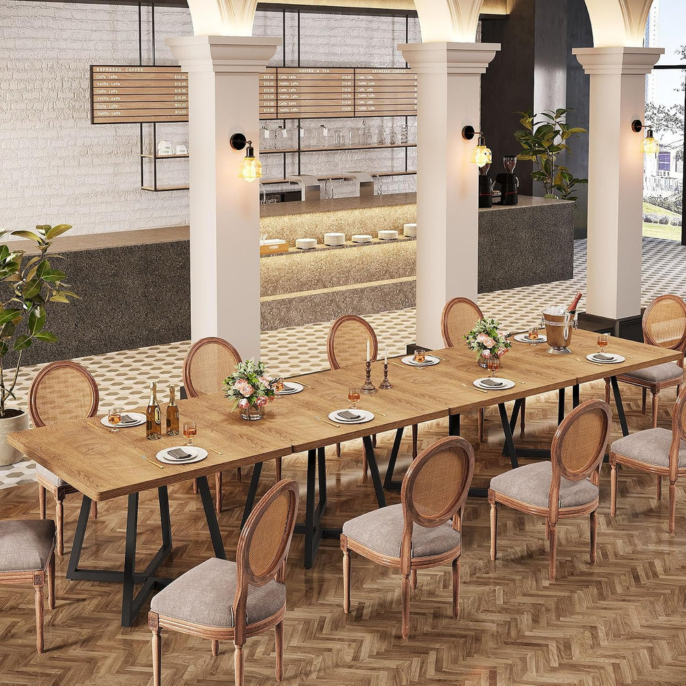 Tribesigns Square Dining Table Set of 6, 31.5" Farmhouse Dinner Table wi...