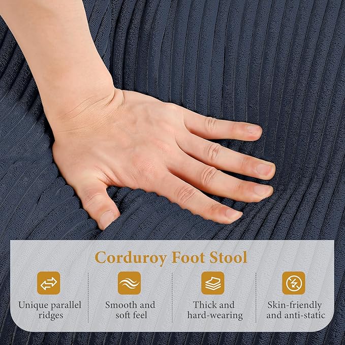 Vesgantti Large Ottoman for Modular Sofa, 29.5" Corduroy Ottoman with Sp...