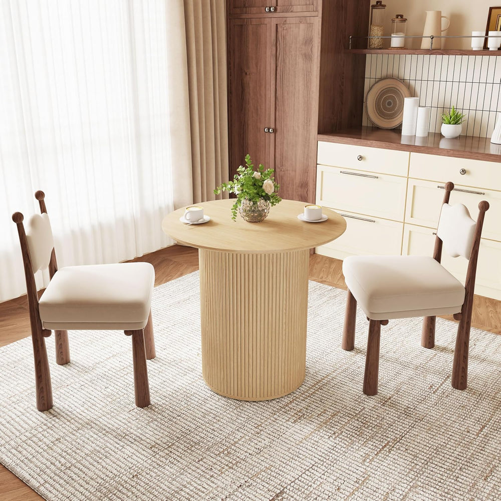 AVZEAR 31.5" Round Dining Table for 2 People, Small Kitchen Dinner Table...