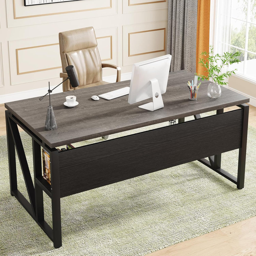Tribesigns 55 inches Computer Desk with Bottom Storage Shelf Home Office Desk...
