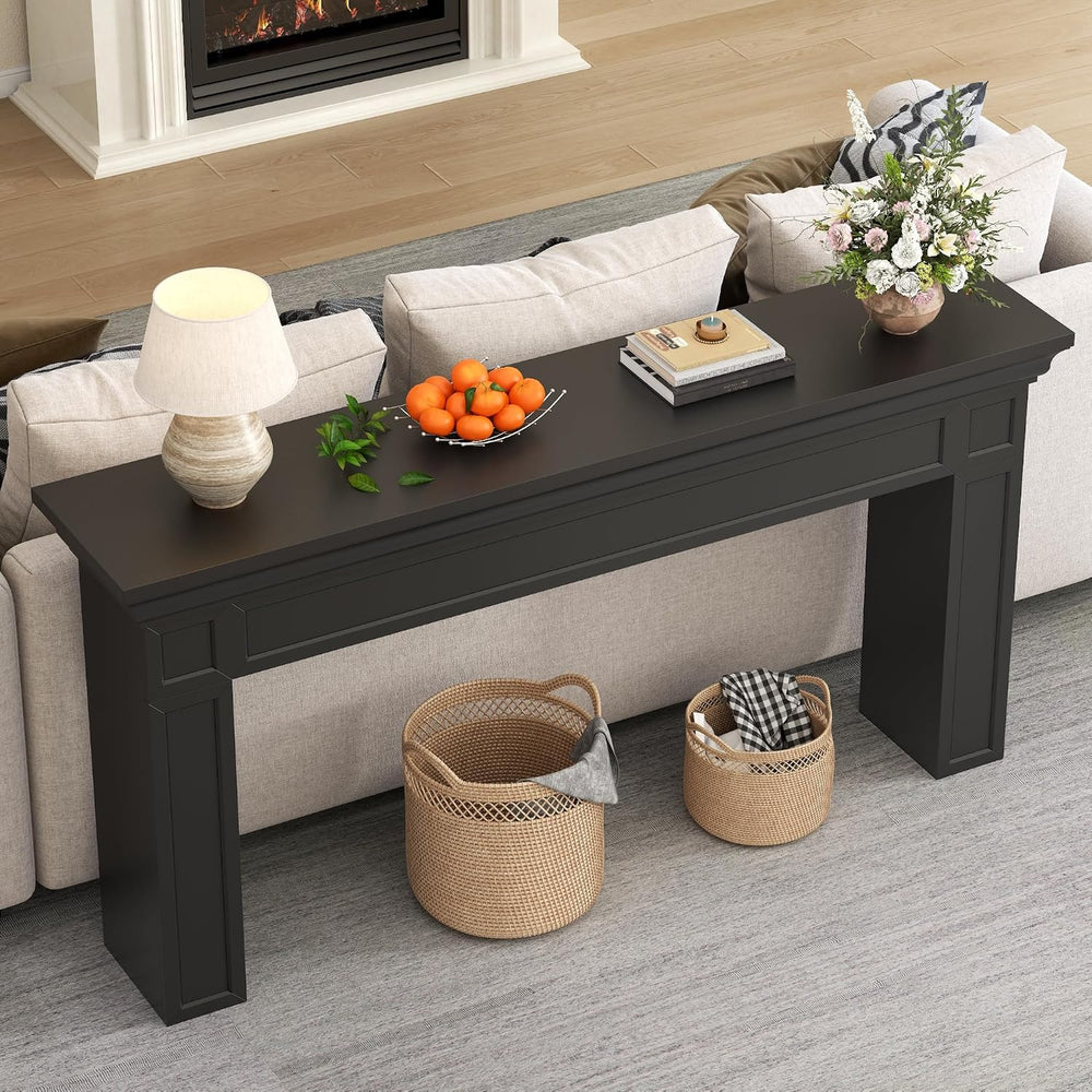 Loomie 63" Long Console Tables for Entryway, Modern Rectangular Sofa Tab...