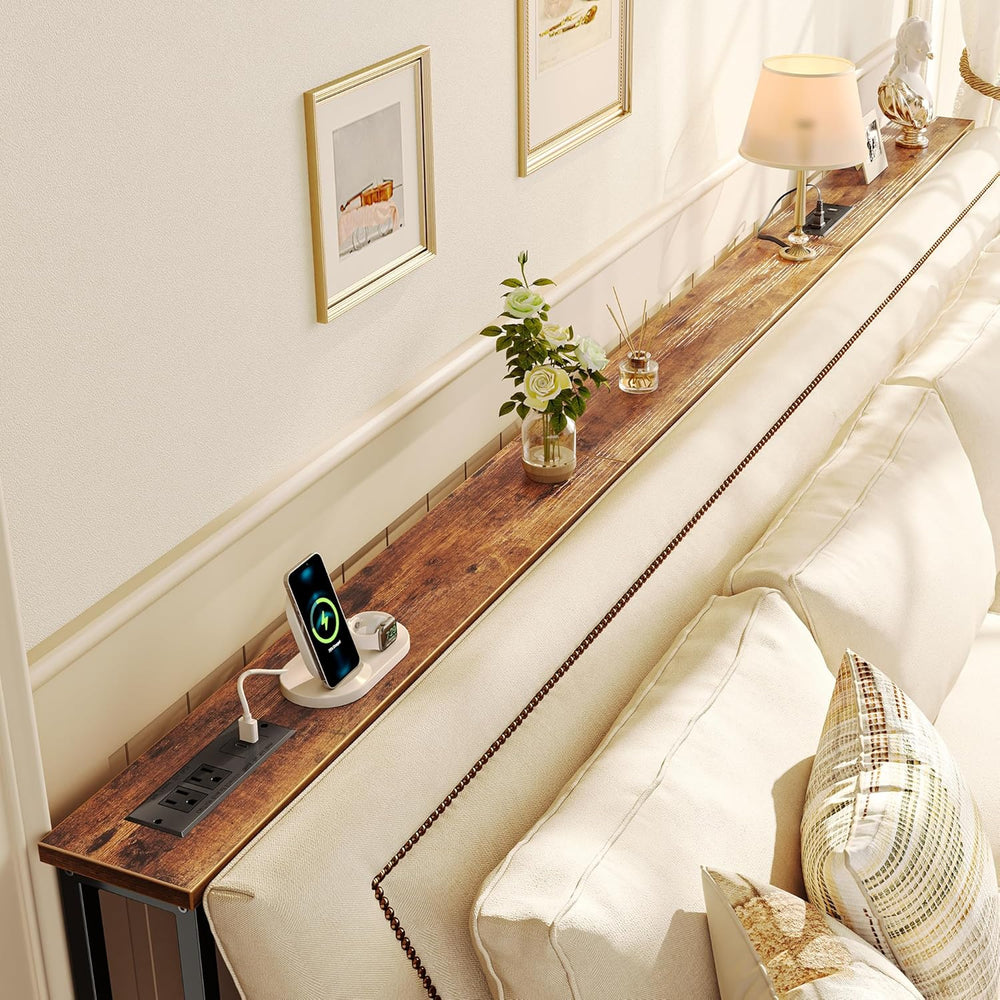 SUPERJARE 102 Inch Sofa Table with 2 Power Outlets and USB-C Ports | 5.9 Inch...