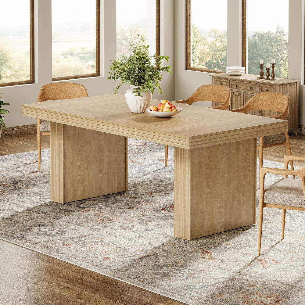 Tribesigns 63 Inches Farmhouse Dining Table for 6, Modern Kitchen Table with ...
