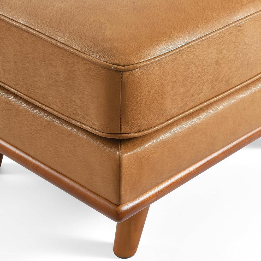Valencia Artisan Ottoman Italian Nappa 11000 Top Grain Leather, Perfect Balan...