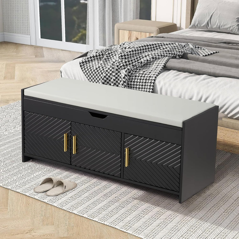 ECOTOUGE Shoe Bench, Storage Bench with Lift Top Storage, Entryway Bench with...