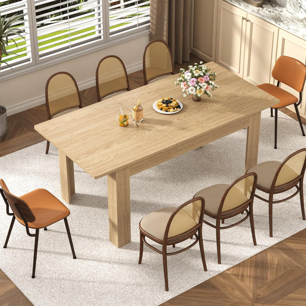 jiteentarou Extendable Dining Table for 6-10 People from 59in to 86in, 86inch...