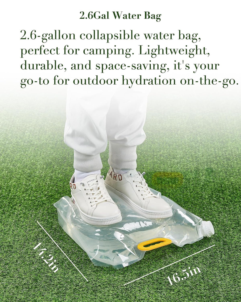 UPWOIGH 5 Gallon Water Jug & 2.6 Gal Collapsible Water Bag Set