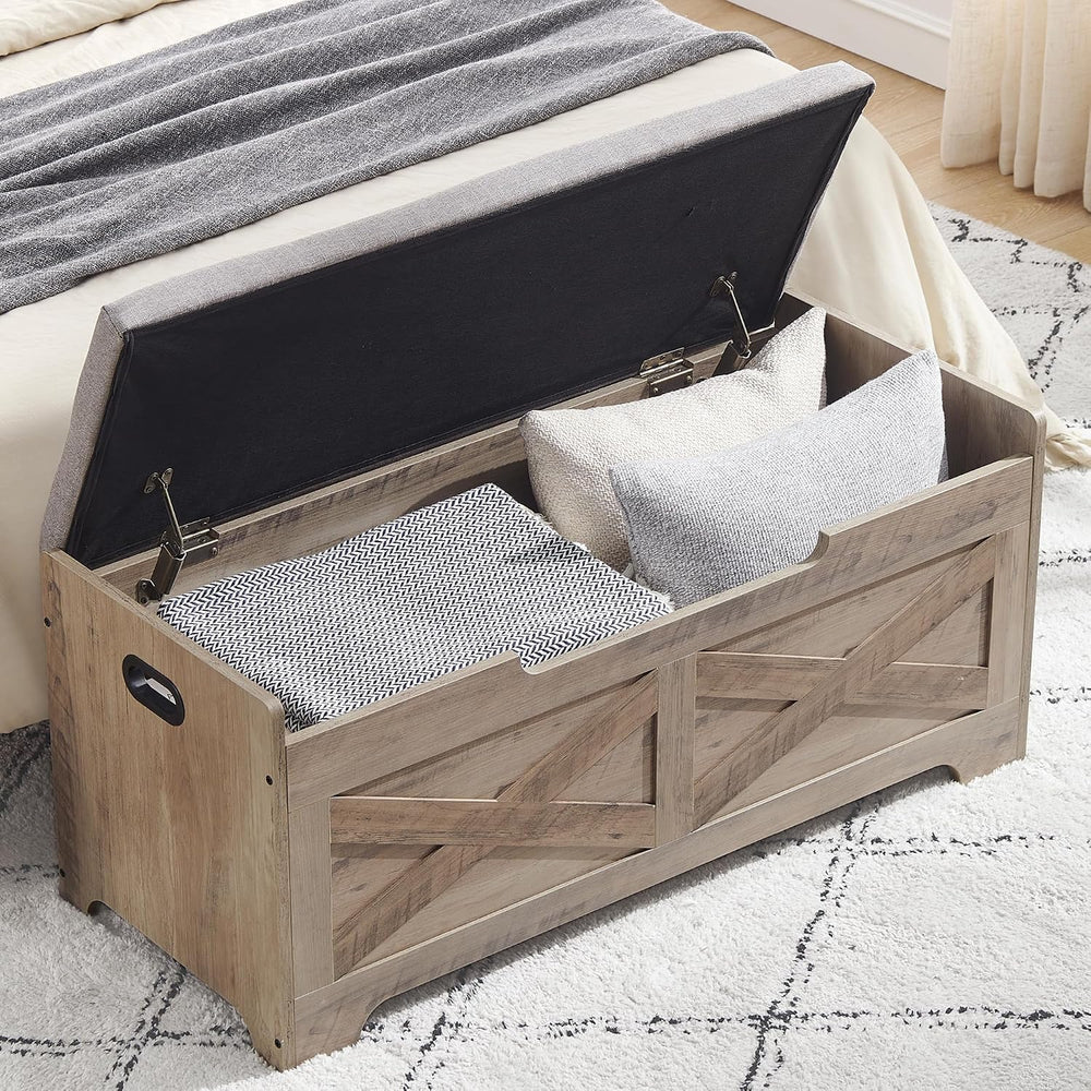 coucheta Storage Chest, Farmhouse Storage Trunk, Wooden Entryway Storage Benc...