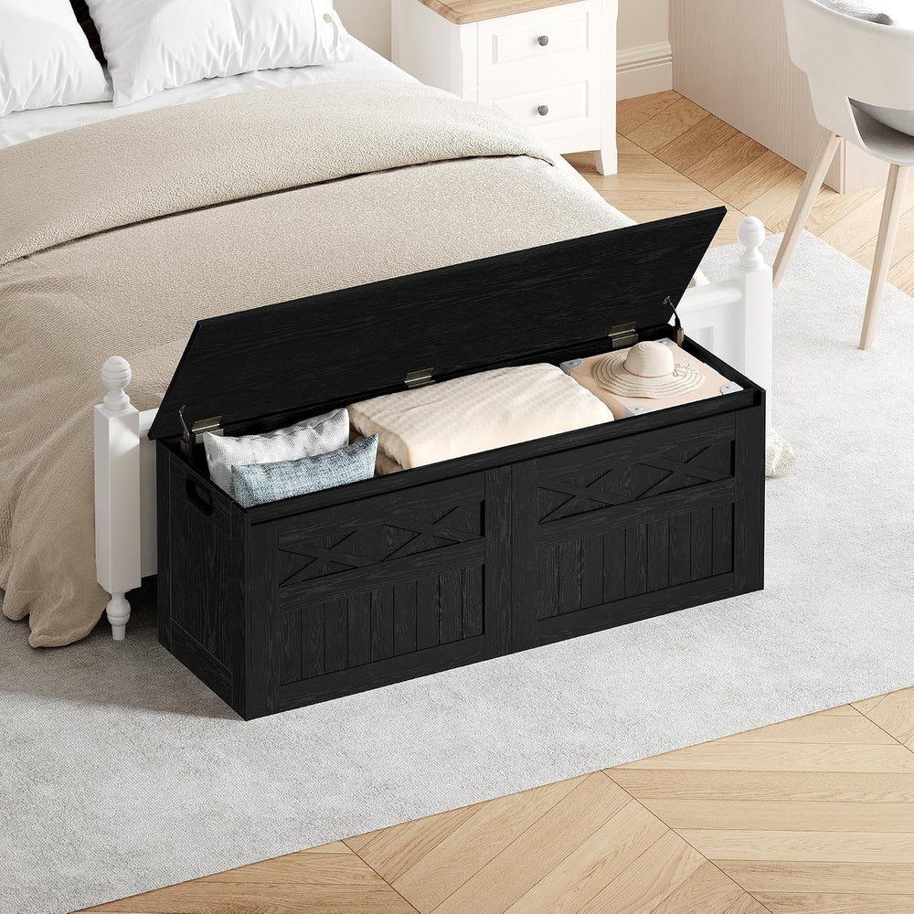 Hzuaneri 47" Rustic Storage Chest and Bench | 59 Gal | 330lb Seat