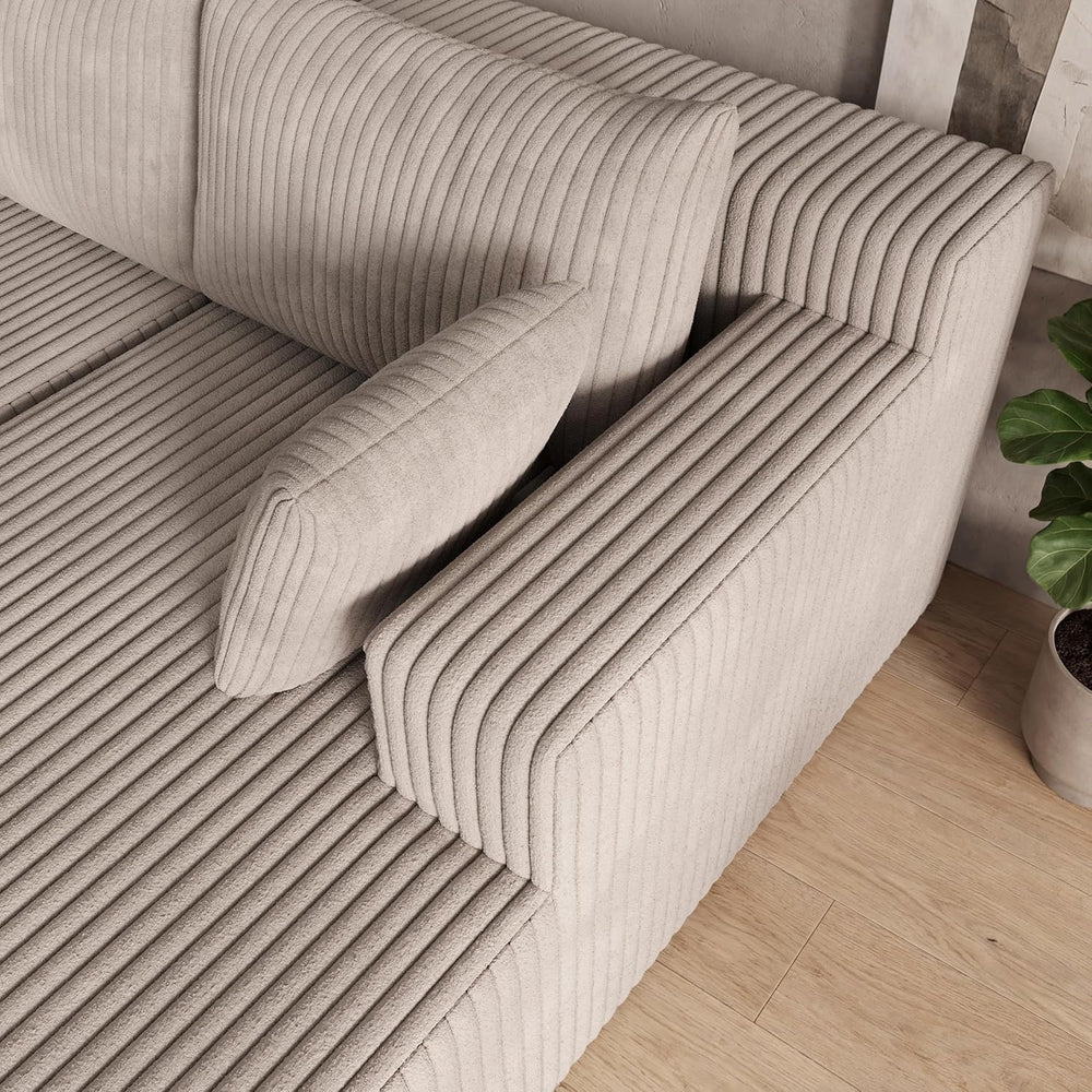 124 Inch Oversized Sectional Sofa Cloud Couch for Living Room - Symmetrical U...