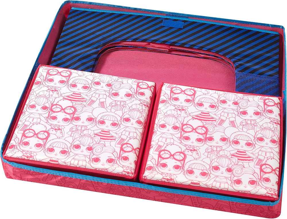 LOL Surprise 3 Piece Collapsible Table and Chair Set with Storage Table and 2...
