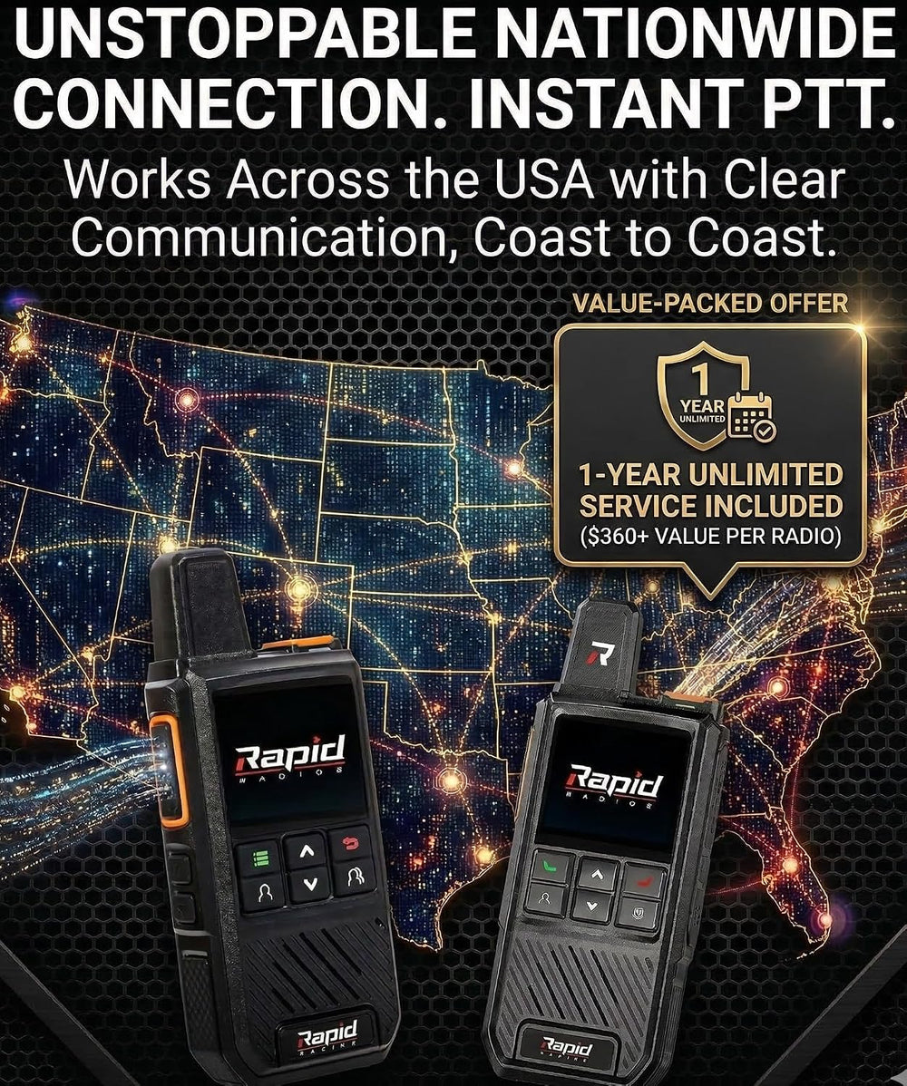 Rapid Radios G1 - Nationwide LTE Walkie-Talkies - Unlimited Range Cellular Pu...