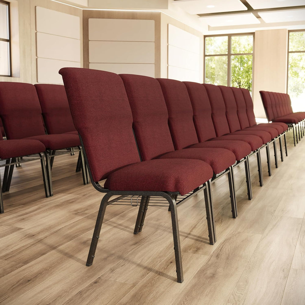 Flash Furniture Advantage Maroon Discount Church Chair - 21 in. Wide