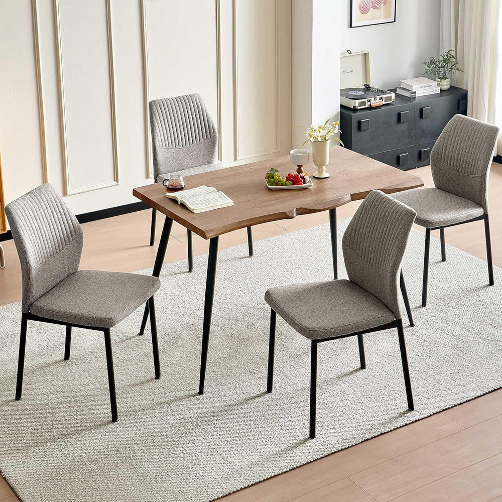 Dining Table Set for 4, Rectangle Dining Room Table Set for Small Spaces, Woo...
