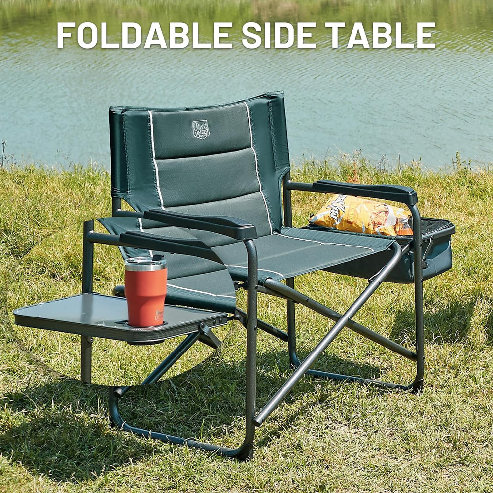 Timber Ridge XXL Oversized Directors Chair 600lbs - Heavy Duty Camping Chair ...