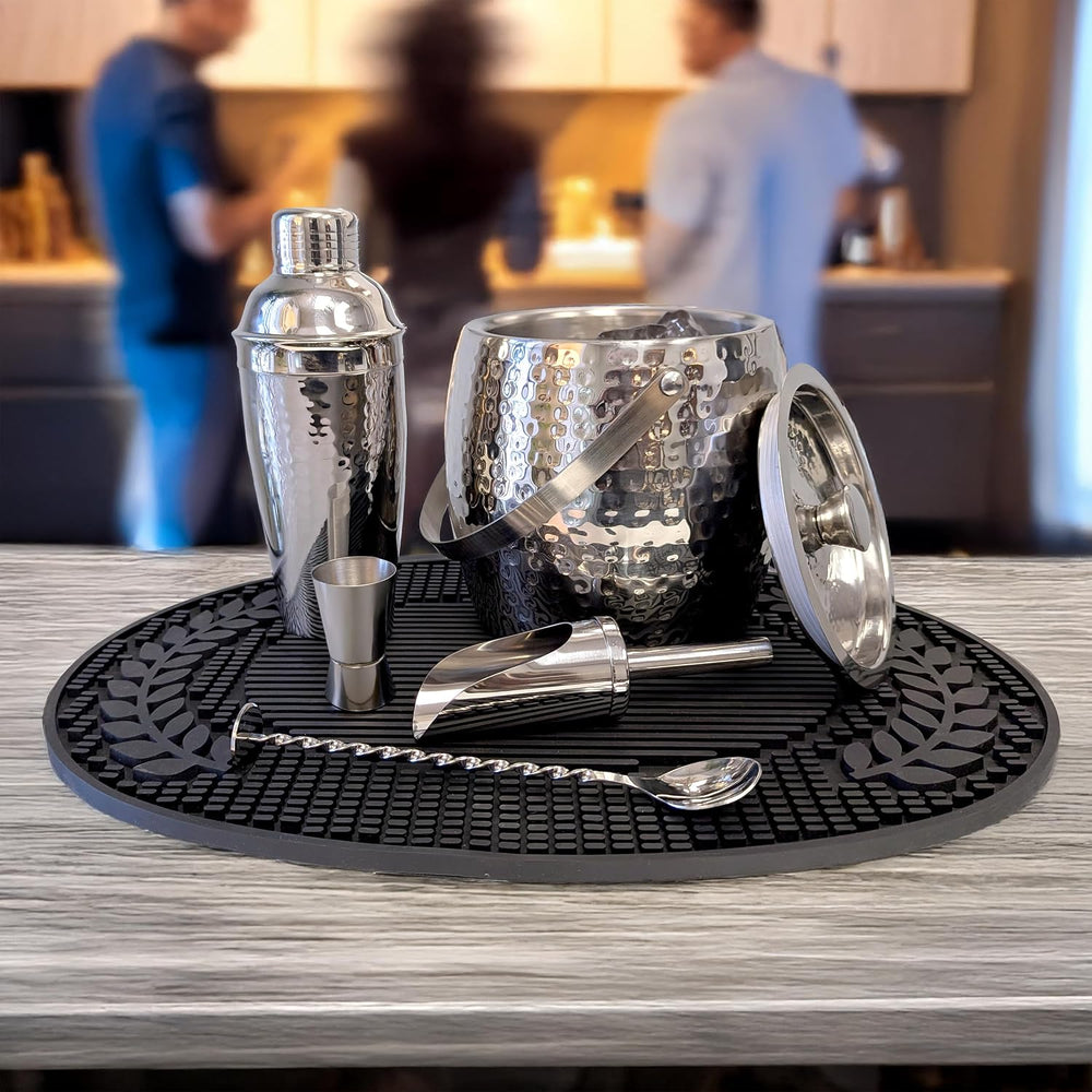 BREKX Insulated Multi-Functional Home Bar Mat - Heat/Water Resistant Dish Mat...