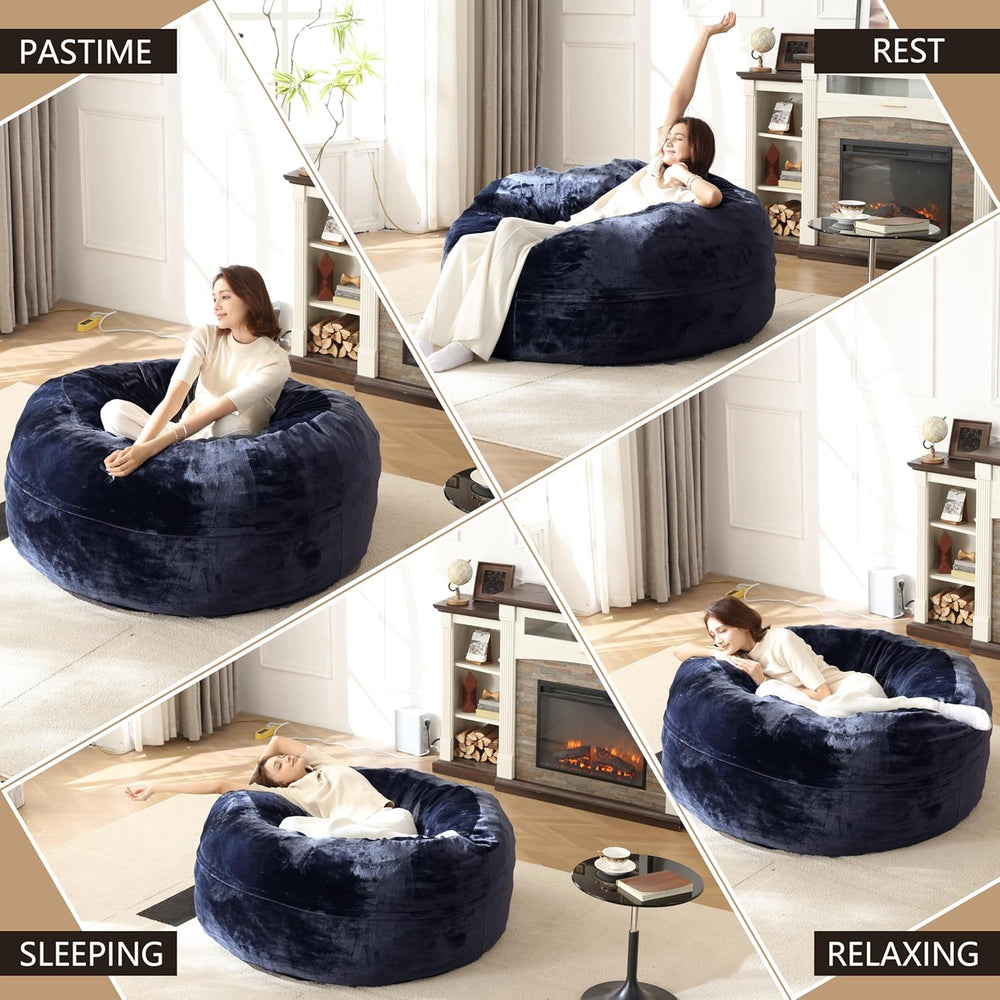 Bean Bag Chair for Adults Soft Comfy Bean Bag for Adults, Cozy Reading Chair,...