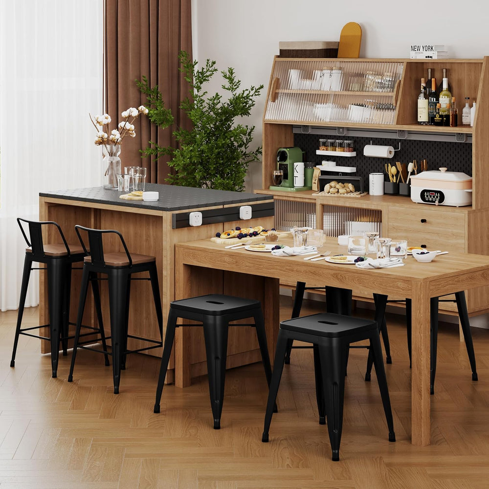 Changjie Furniture 18 Inch Stools Backless Industrial Metal Bar Stool Short S...