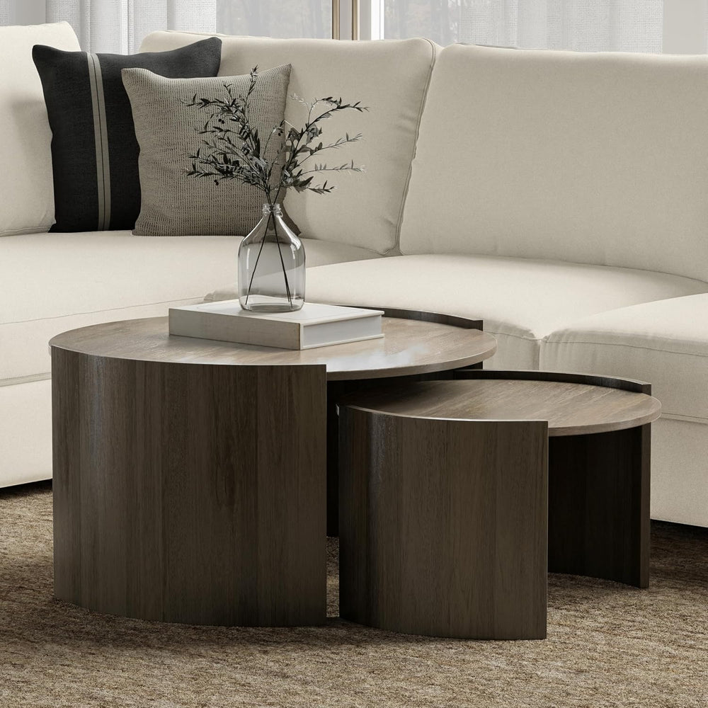 SIMPLIHOME Timmons 21" Wide Cast Aluminum Drum Coffee Table in Brass | A...