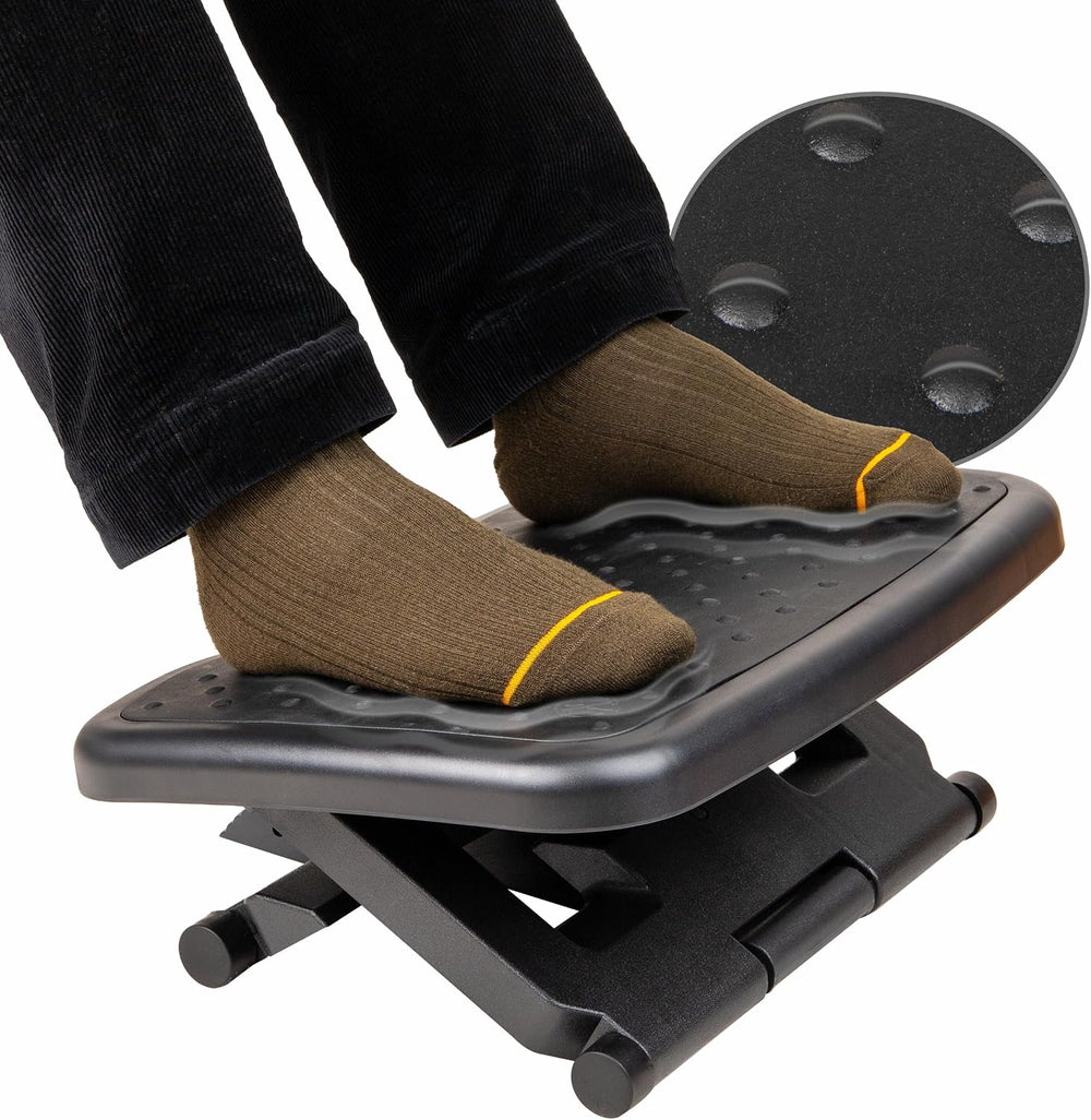 Mind Reader Adjustable Foot Rest with Elastomer Pad for Comfort and Support, ...