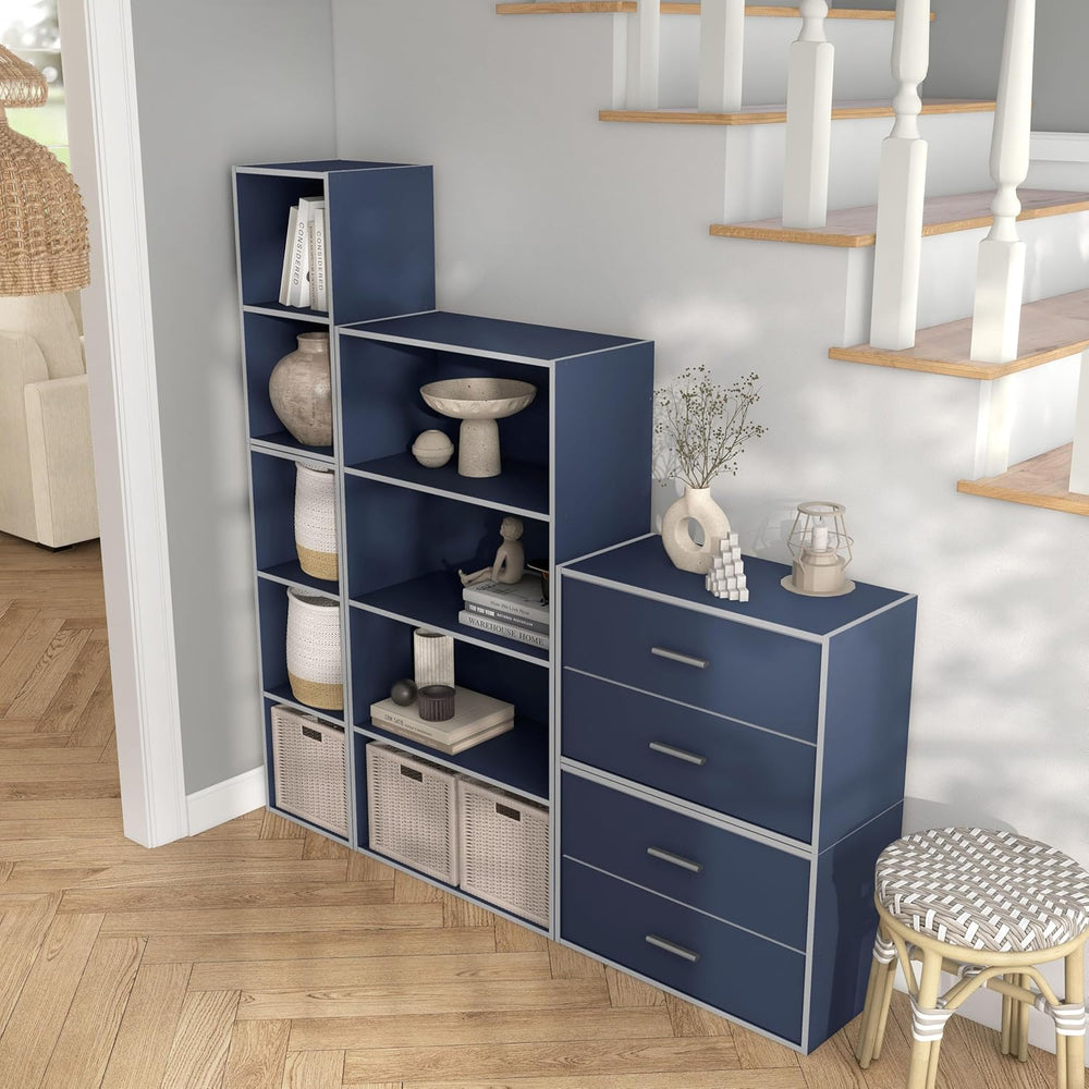 Homes: Inside + Out Apexa 2-Drawer Wooden Stackable Storage Drawers, Small Fo...