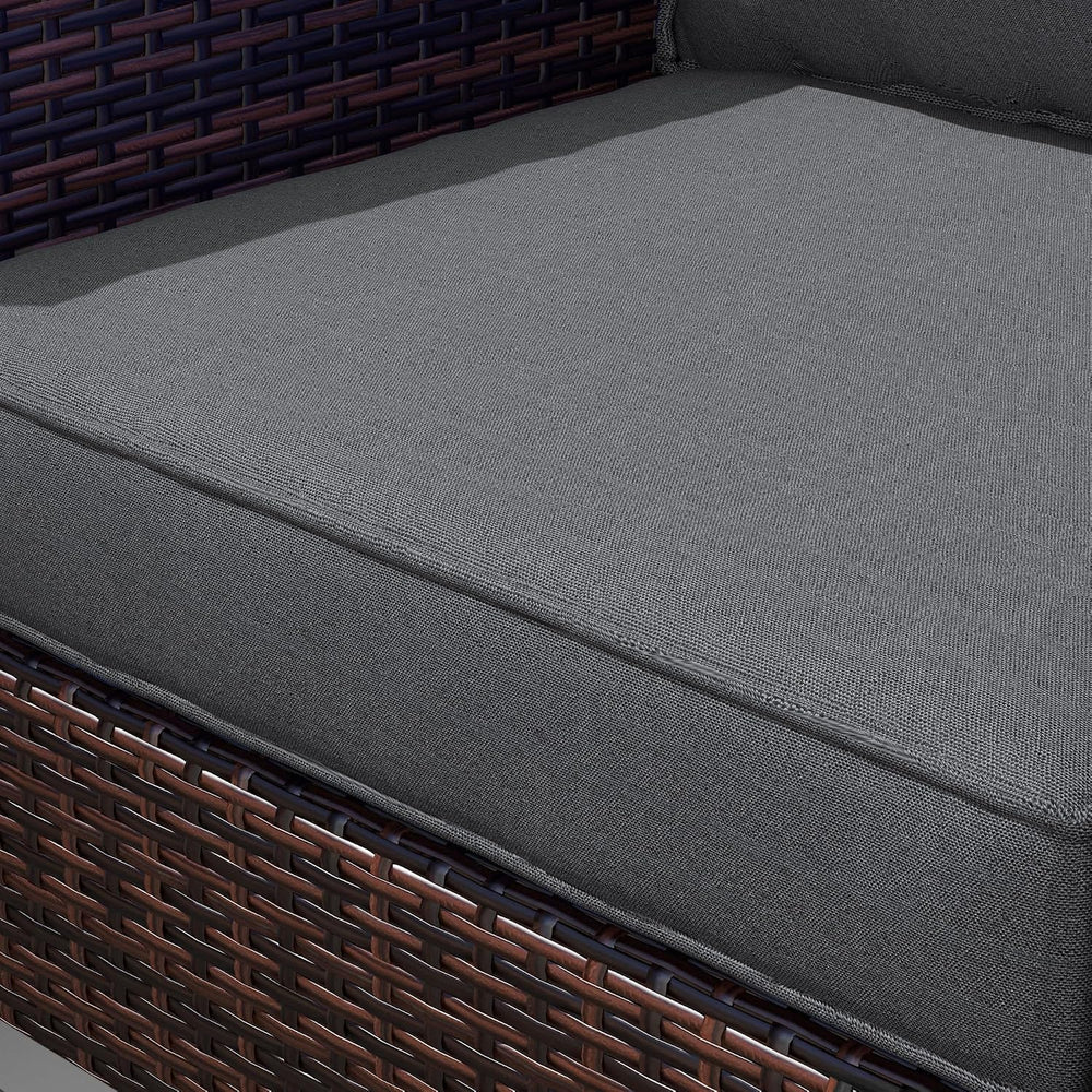 Outsunny Outdoor Chair Cushions Set of 2 Fade Resistant 24x24 in Gray