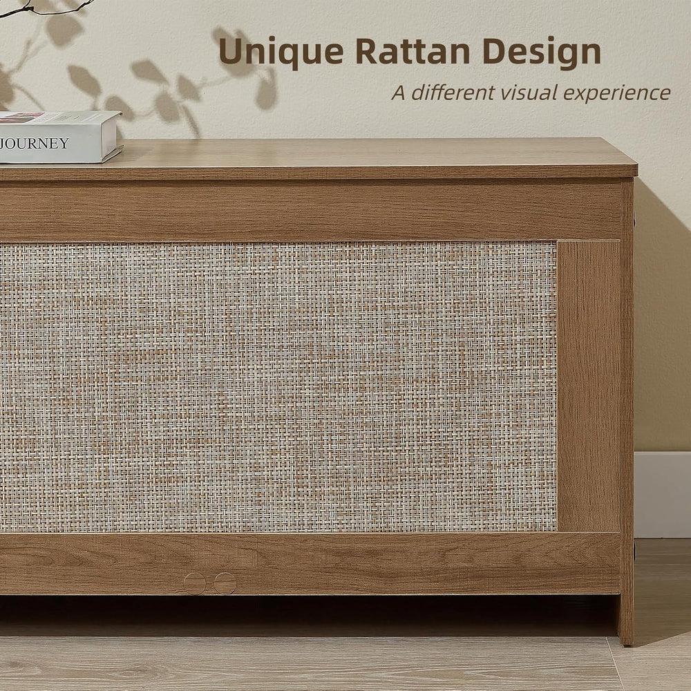 51.2" Storage Chest Extra Large,Storage Bench with 2 Safety Hinges,Woode...