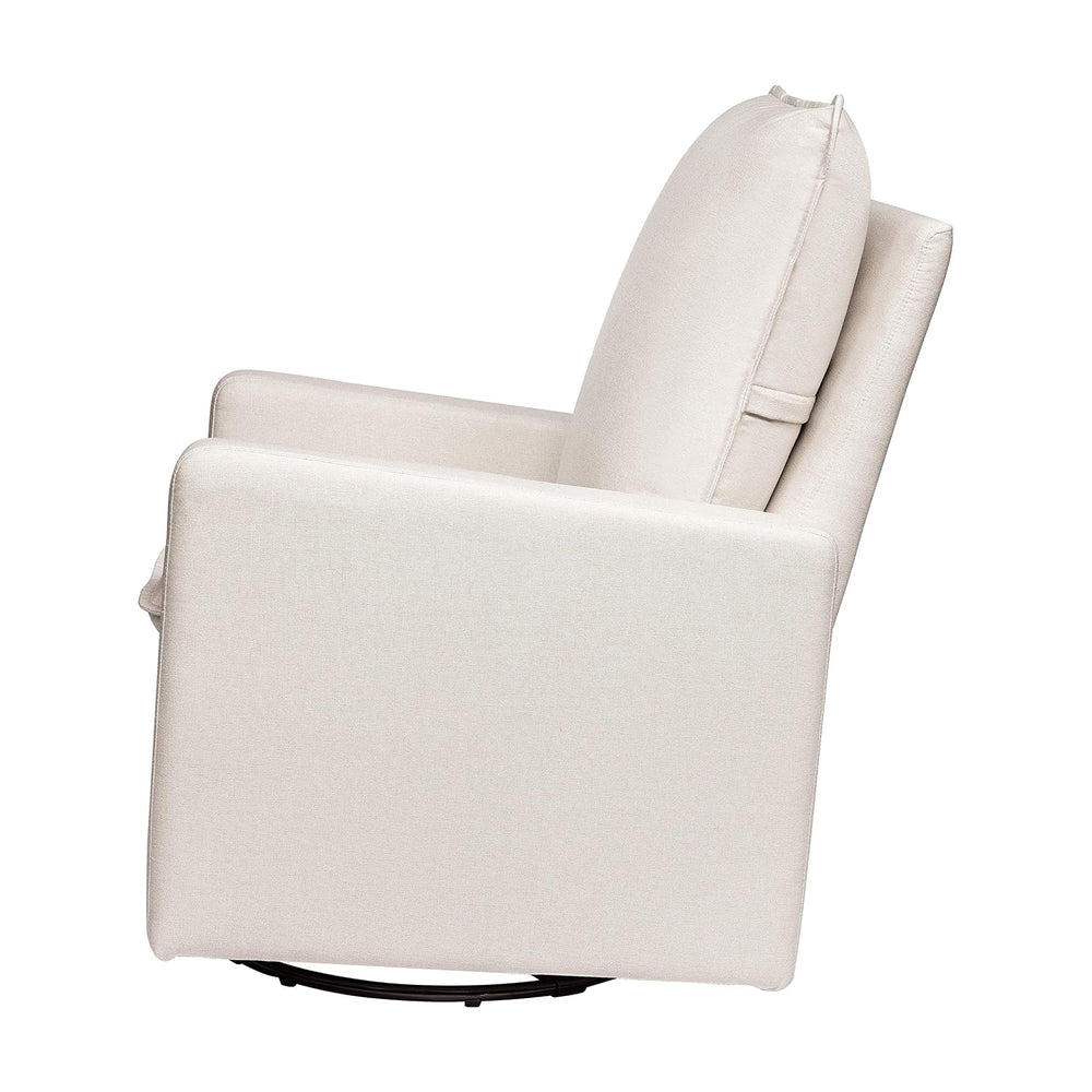Babyletto Cali Pillowback Swivel Glider in Performance Plastic Cream Eco-Weav...