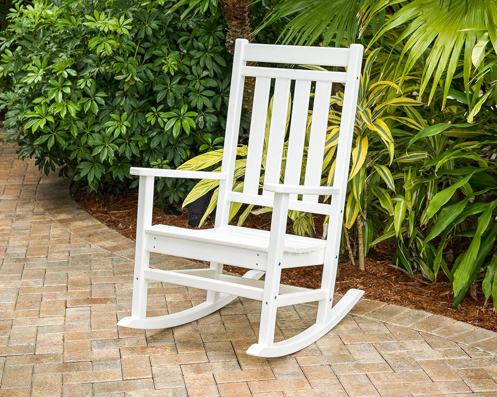 POLYWOOD Estate Rocking Chair, Outdoor Porch Rocker, All-Weather HDPE Patio F...