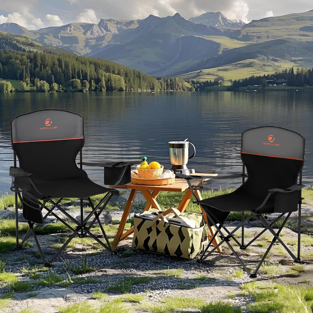 ALPHA CAMP Folding Camping Chair for Adults Lawn Chair for Camping Outdoor | ...