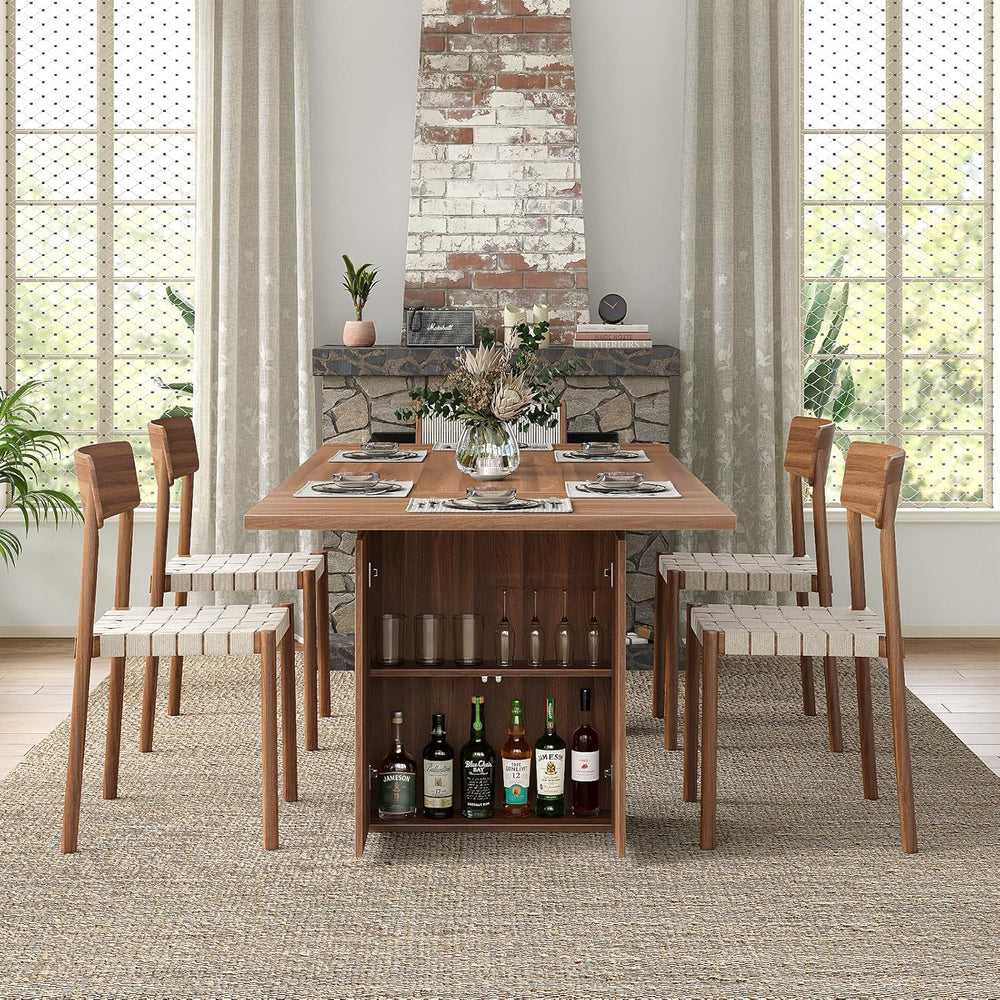 Yanosaku 78.7'' Dining Table for 4 6 8 10, Rectangular Kitchen Table ...