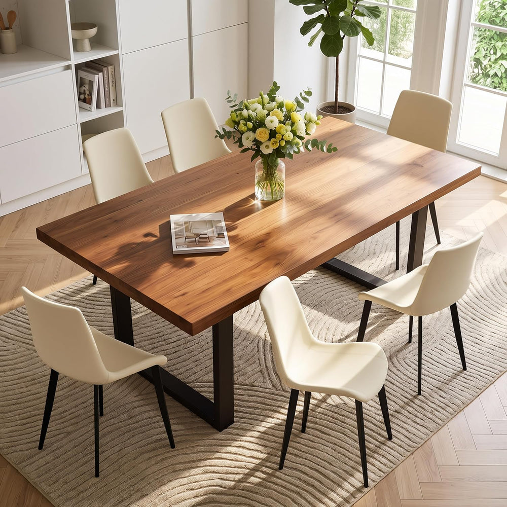 Modern Dining Chairs Set of 4, PU Leather Dining Room Chairs, Upholstered Kit...