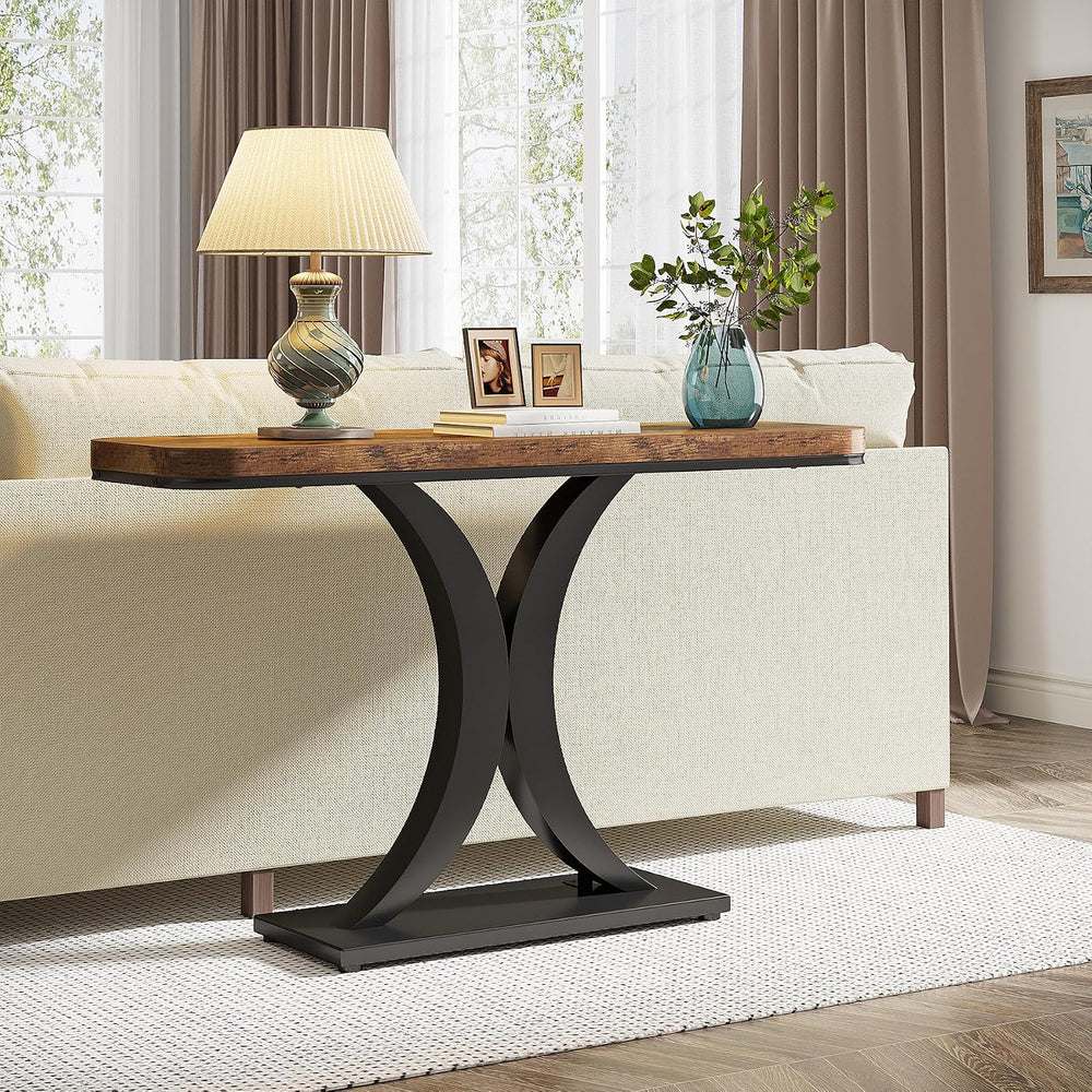 Tribesigns Industrial Console Table, 40 inch Narrow Entryway Foyer Table with...