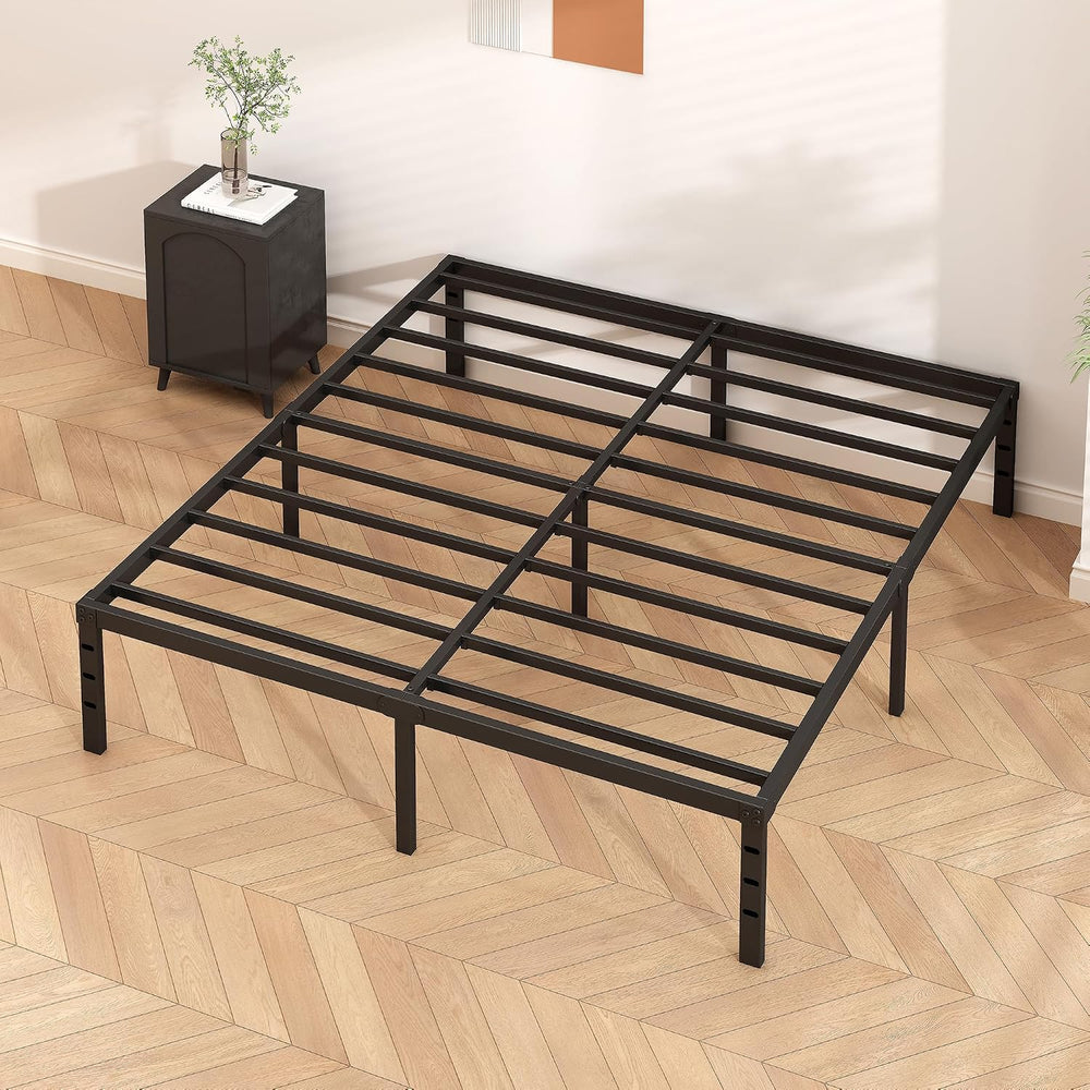 HLIPHA Metal Platform Bed Frame 18 Inch Tall,No Box Spring Needed,Queen Size ...