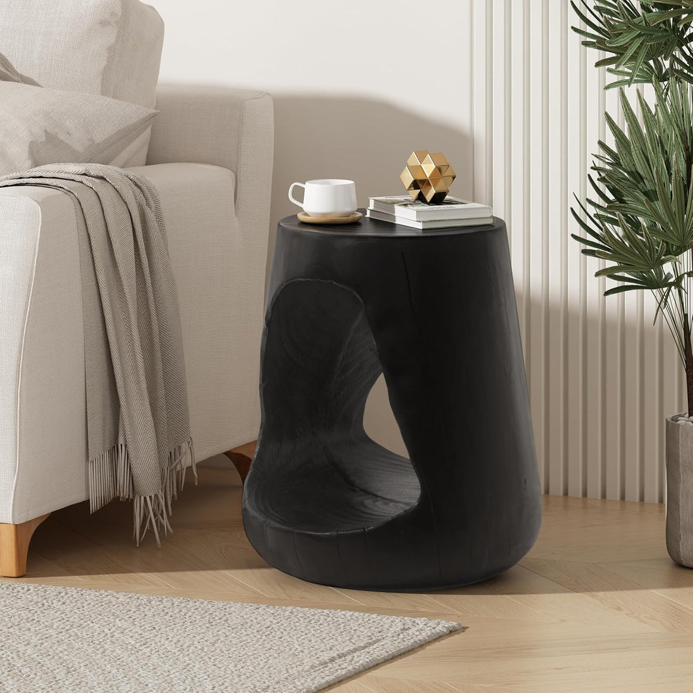 WILLIAMSPACE Side Table Hollow End Table for Living Room, Modern Farmhouse Re...