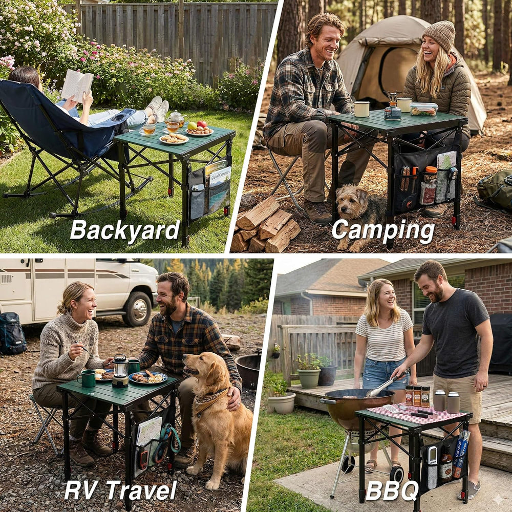 Portable Folding Camping Table Lightweight with Adjustable Height